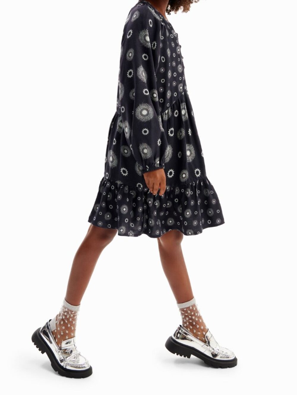 Desigual Girls Geometric Print Dress Size 13/14 Style 23WGVW05